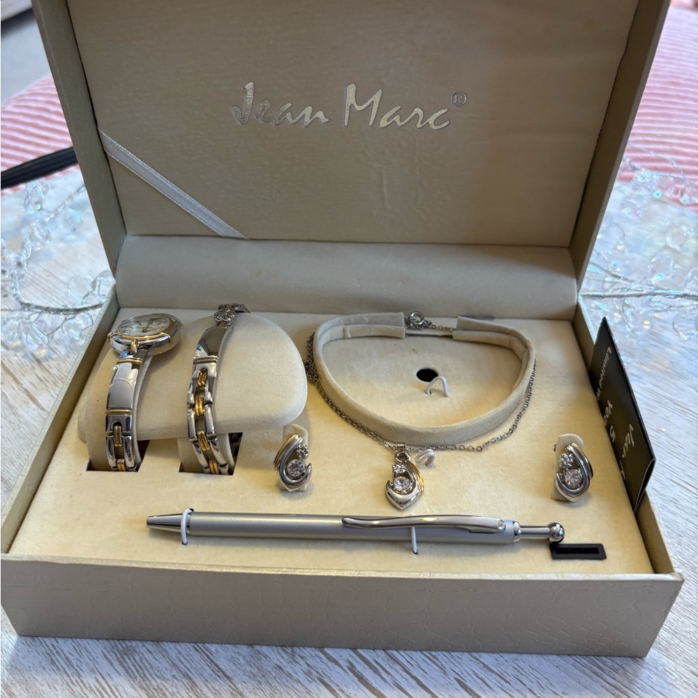 Jean Marc  Two-Tone Watch and Jewelry Set NWOT
